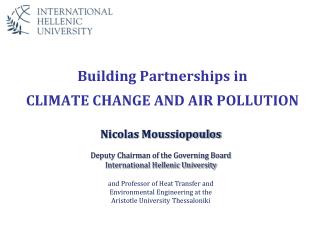 Building Partnerships in CLIMATE CHANGE AND AIR POLLUTION
