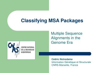 Classifying MSA Packages