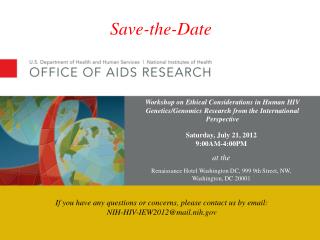 Saturday, July 21, 2012 9:00AM-4:00PM at the Renaissance Hotel Washington DC, 999 9th Street, NW,