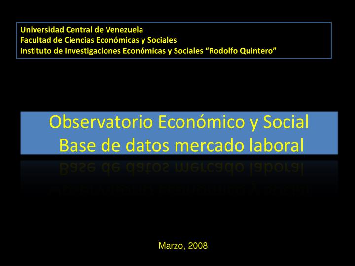 observatorio econ mico y social base de datos mercado laboral