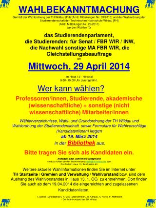 wahlbekanntmachung