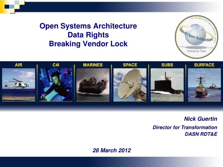 open systems architecture data rights breaking vendor lock