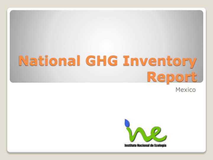 national ghg inventory report
