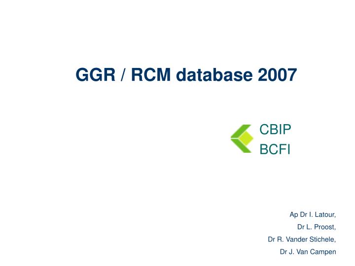 ggr rcm database 2007