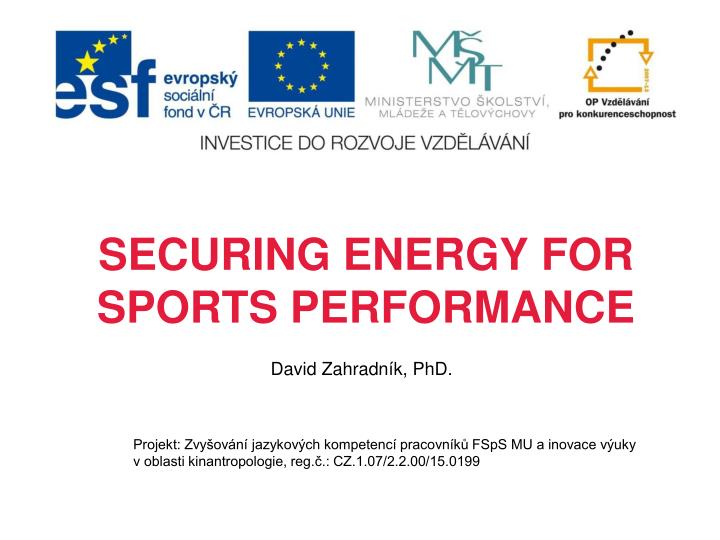 securing energy for sports performance