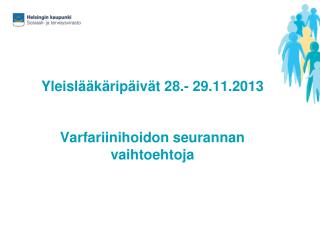 Yleislääkäripäivät 28.- 29.11.2013 Varfariinihoidon seurannan vaihtoehtoja