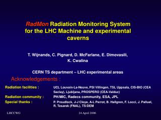 RadMon Radiation Monitoring System for the LHC Machine and experimental caverns