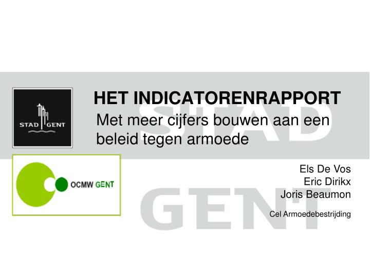 het indicatorenrapport