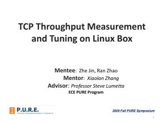 TCP Throughput Measurement and Tuning on Linux Box