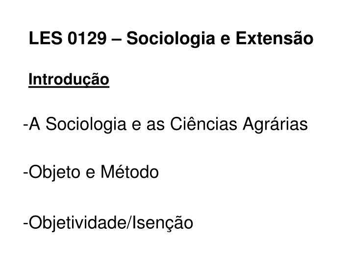 les 0129 sociologia e extens o introdu o