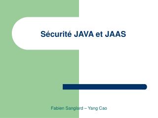 s curit java et jaas