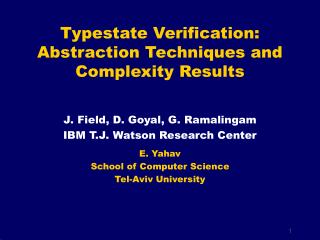 Typestate Verification: Abstraction Techniques and Complexity Results