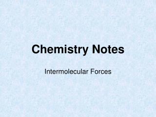 Chemistry Notes