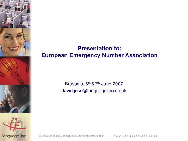 presentation to european emergency number association
