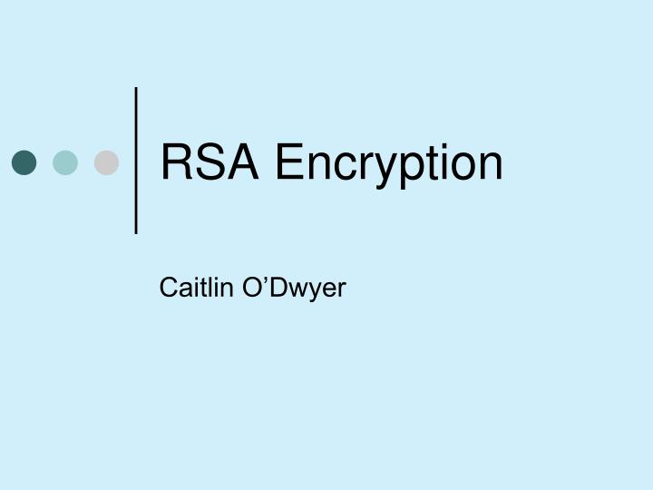 rsa encryption