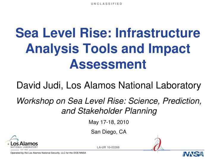 sea level rise infrastructure analysis tools and impact assessment