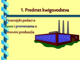 1. Predmet kwigovodstva