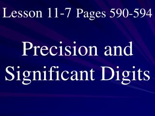 Lesson 11-7 Pages 590-594