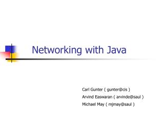 Networking with Java