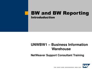 BW and BW Reporting Introduduction