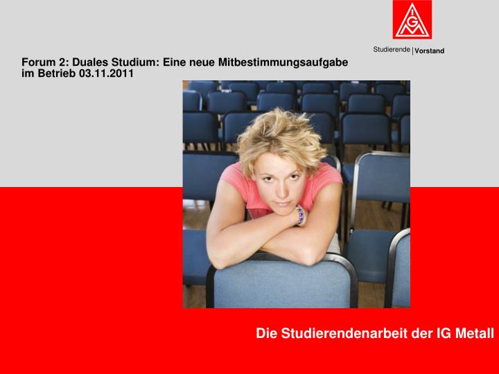 forum 2 duales studium eine neue mitbestimmungsaufgabe im betrieb 03 11 2011