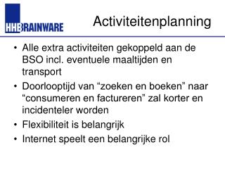 activiteitenplanning