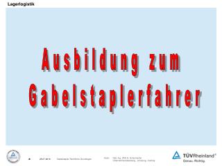 Ausbildung zum Gabelstaplerfahrer