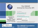 The OWASP Enterprise Security API - slide 1