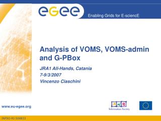 Analysis of VOMS, VOMS-admin and G-PBox