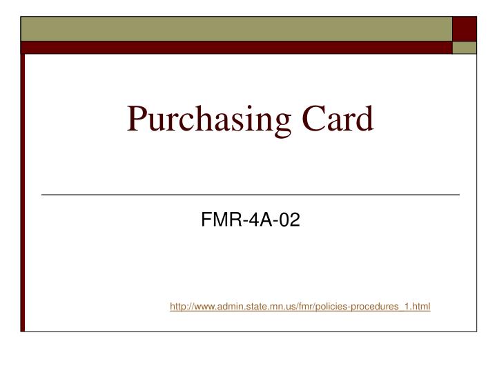 purchasing card