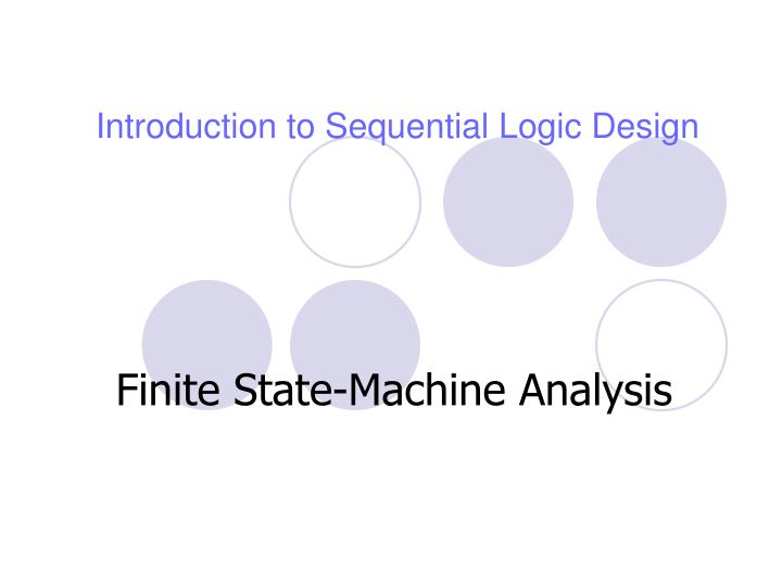 introduction to sequential logic design