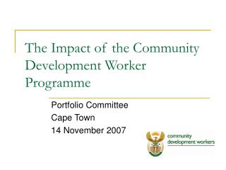 The Impact of the Community Development Worker Programme