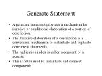 Generate Statement - slide 1