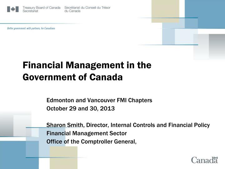 financial management in the government of canada