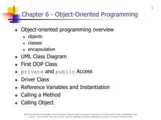 Chapter 6 - Object-Oriented Programming