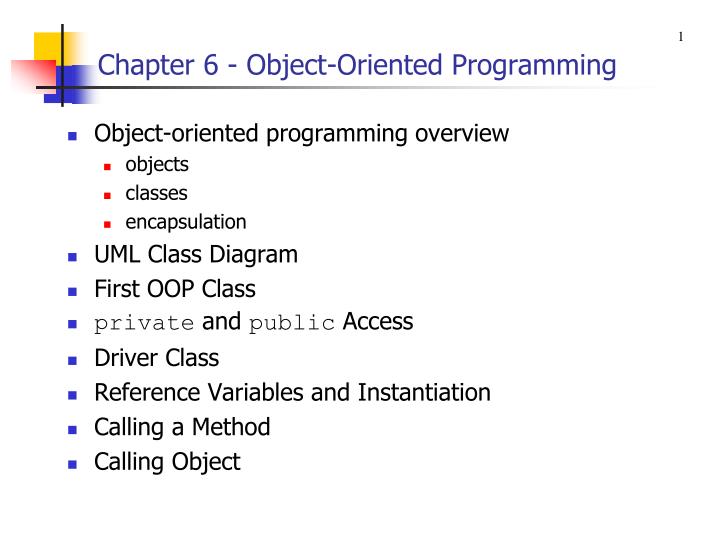 chapter 6 object oriented programming