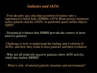 Galaxies and AGNs