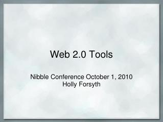 Web 2.0 Tools