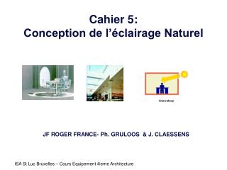 cahier 5 conception de l clairage naturel
