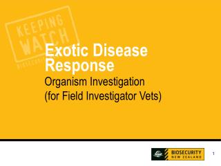 Organism Investigation (for Field Investigator Vets)