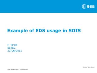Example of EDS usage in SOIS