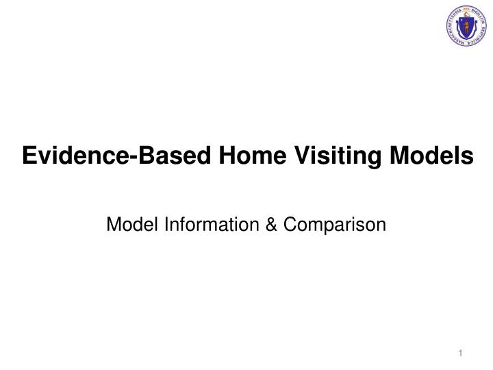 evidence based home visiting models