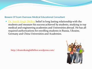 Beware Of Scam Overseas Medical Educational Consultants