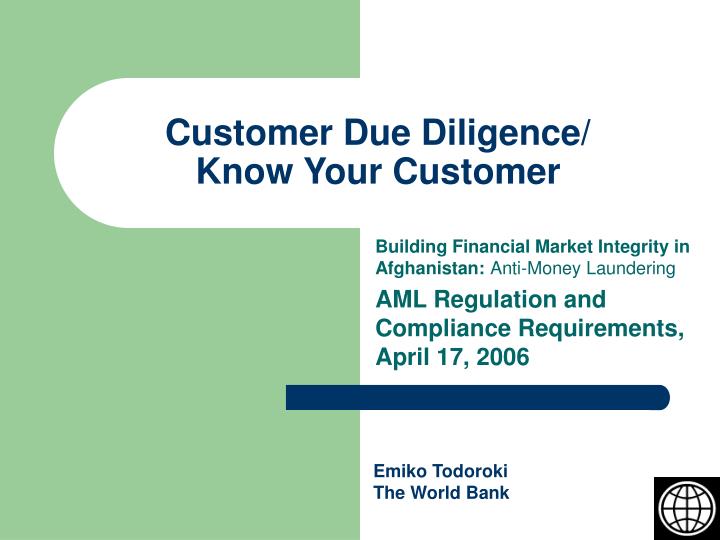 customer due diligence know your customer