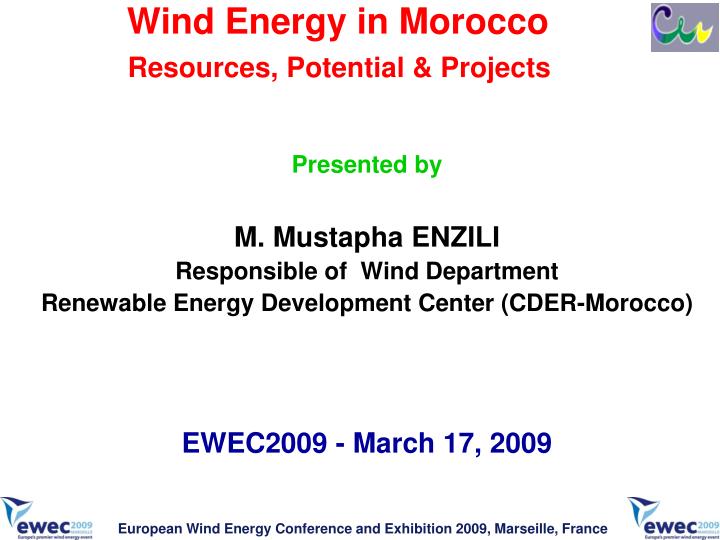 wind energy in morocco resources potential projects