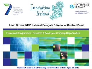 Liam Brown, NMP National Delegate &amp; National Contact Point