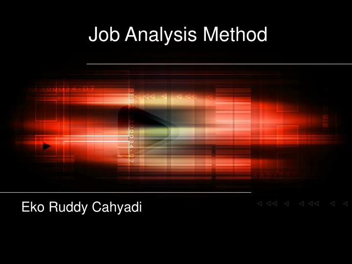 job analysis method