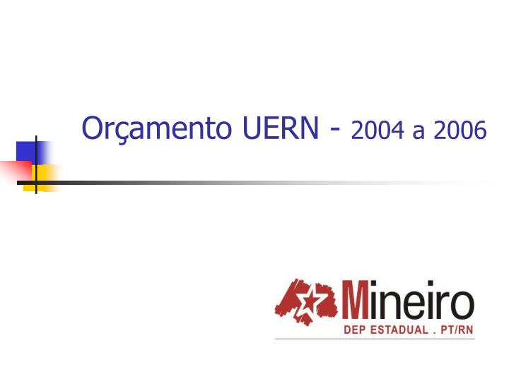 or amento uern 2004 a 2006