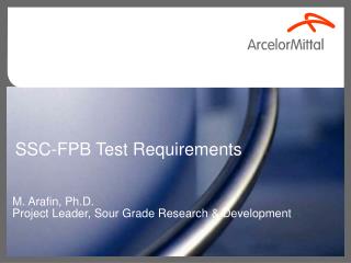 SSC-FPB Test Requirements
