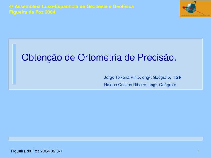 obten o de ortometria de precis o